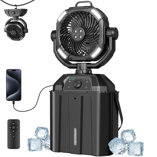 Portable Misting Fan with Remote Control for Outdoor Patios