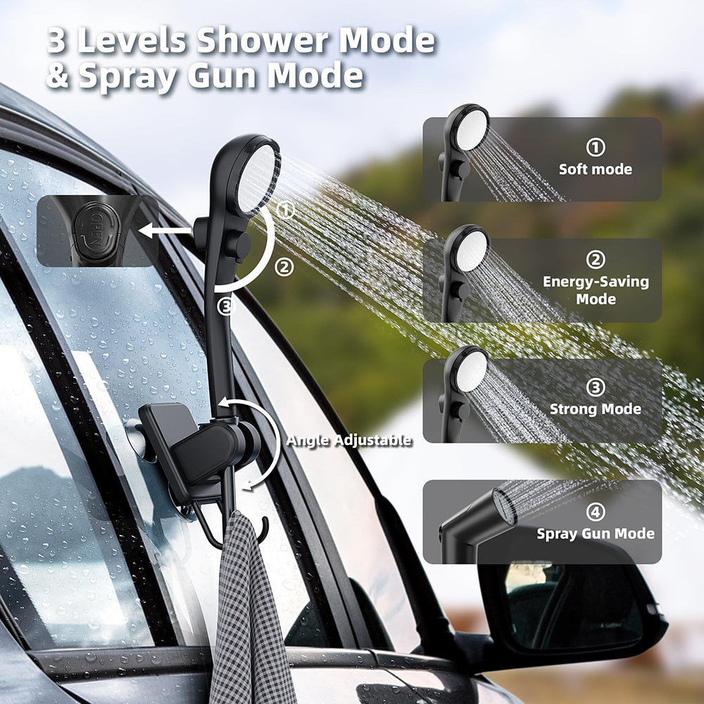 Portable Camping Shower with 20L Bucket for Hiking Travel