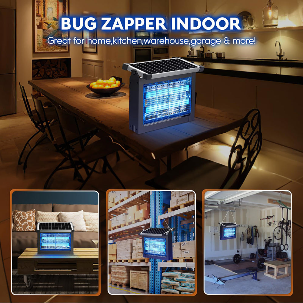 Wireless Portable Solar Bug Zapper with LED