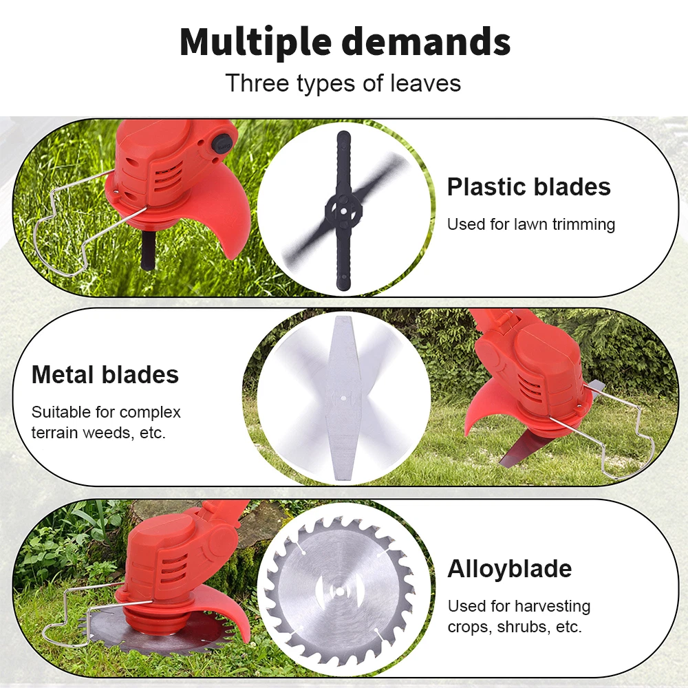 Upgraded Cordless Trimmer Grass Trimmer
