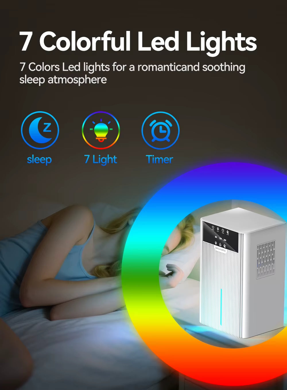2200ML Electric Dehumidifier for Home