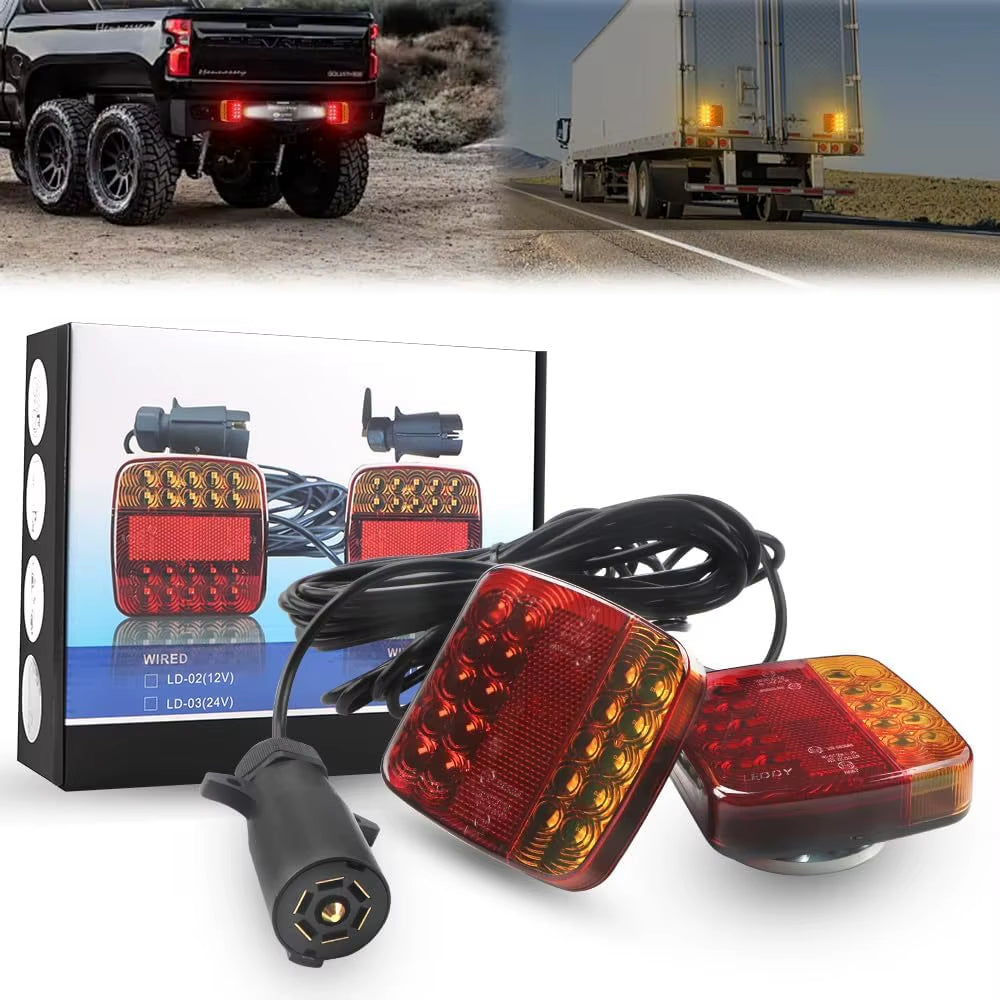 Upgraded Waterproof Wireless Trailer Lights