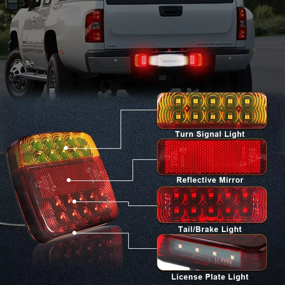 Upgraded Waterproof Wireless Trailer Lights