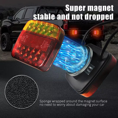 Upgraded Waterproof Wireless Trailer Lights