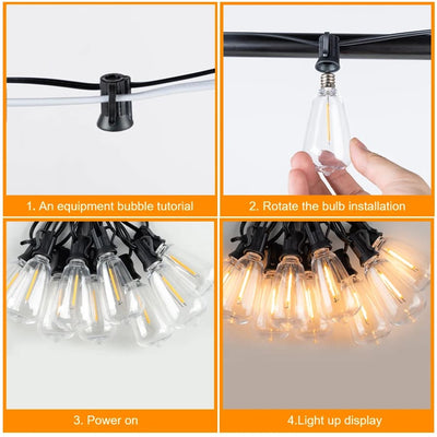 Solar Outdoor String Lights Garden Decor