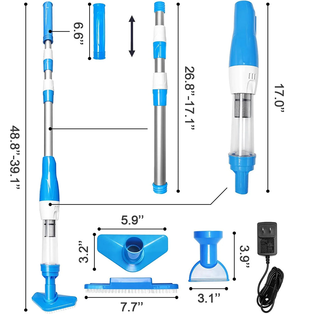 3-in-1 Cordless Pool Vacuum Cleaner