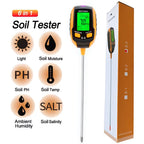 6 in 1 Digital Soil Tester with Battery for Garden