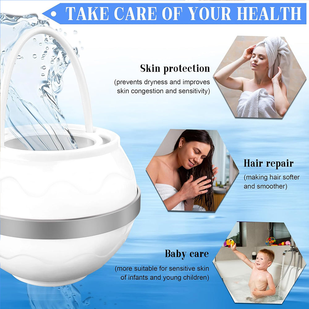 Product for skin, hair, and baby care with images and text on a blue background