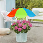 Colorful beach umbrella with 360-degree adjustable