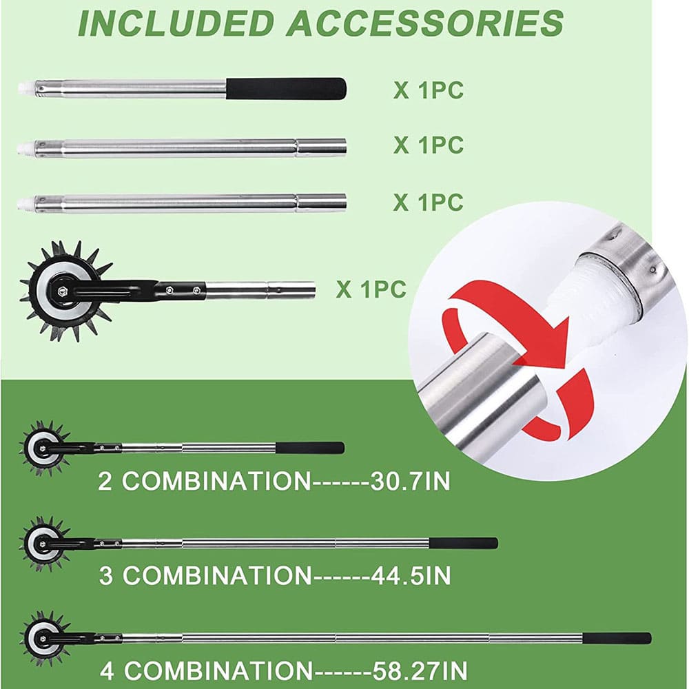 Long Handle Wheel Rotary Lawn Edger Sidewalk