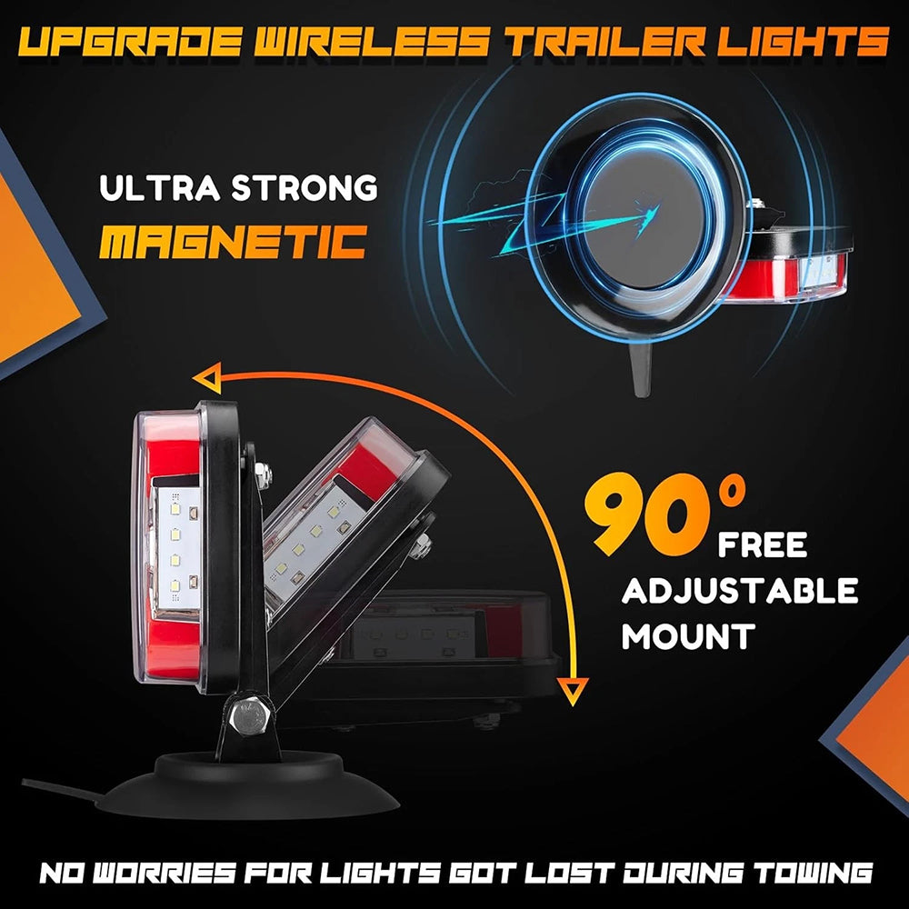Upgraded Waterproof Wireless Trailer Lights