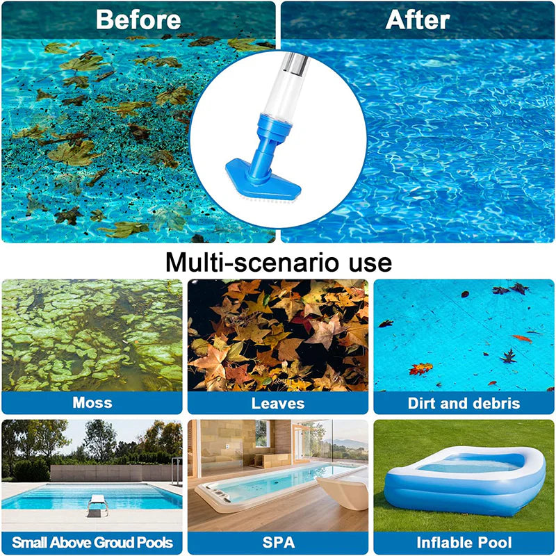 3-in-1 Cordless Pool Vacuum for Above Ground/Hot Tub
