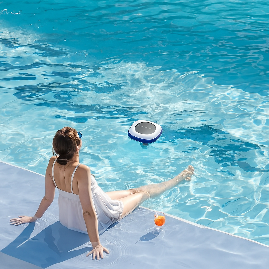 2-in-1 Solar Pool Ionizer with LED Light