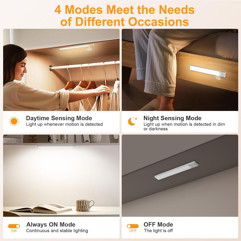 Motion Sensor Light Indoor Under Cabinet Lighting 11.8 inch