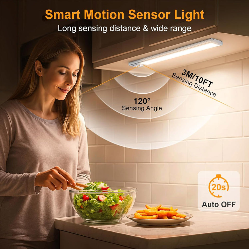 Motion Sensor Light Indoor Under Cabinet Lighting 11.8 inch
