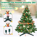 360-Degree Rotating Christmas Tree Stand w/ 3 Settings