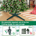 360-Degree Rotating Christmas Tree Stand w/ 3 Settings