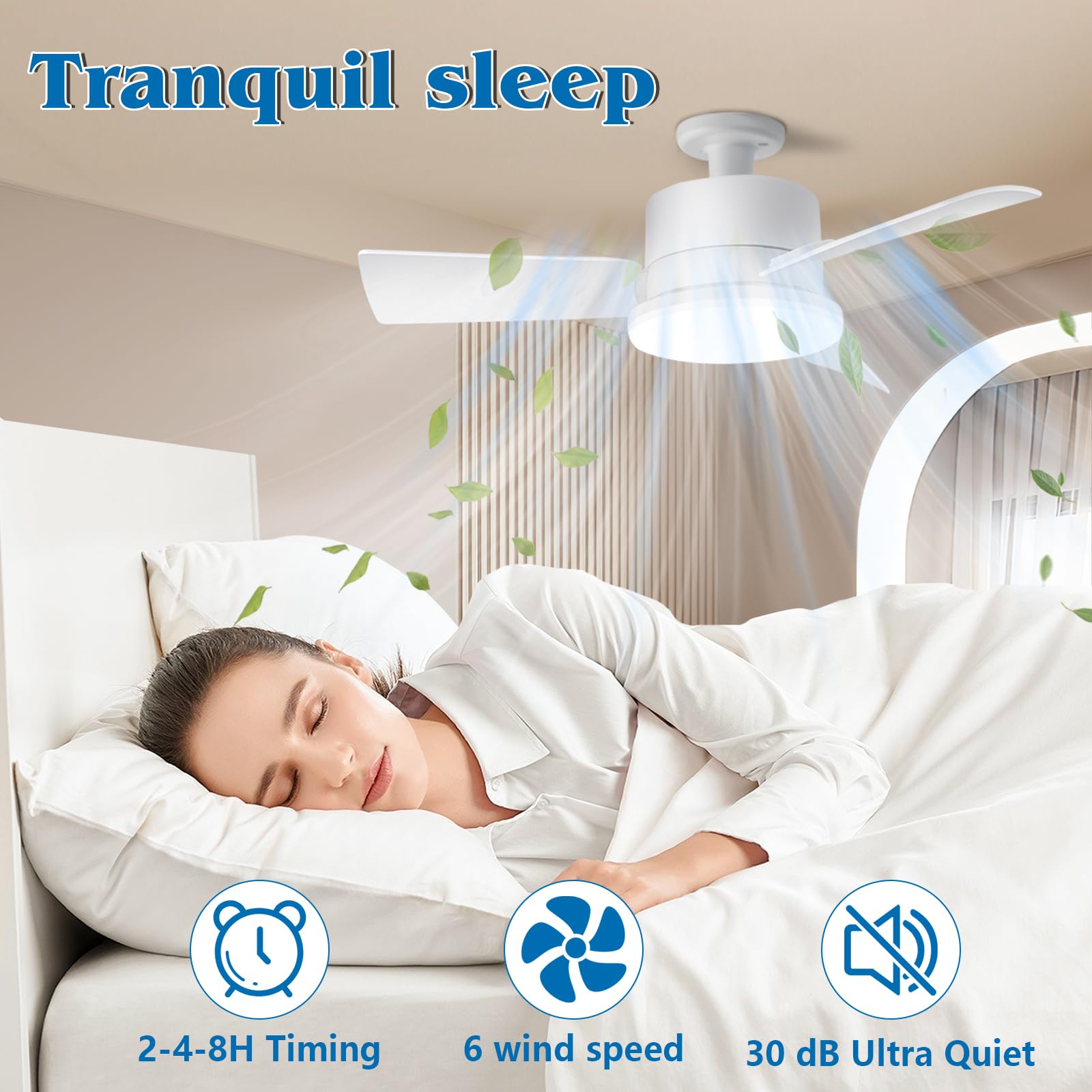 Socket Light Fan with Remote for Indoor