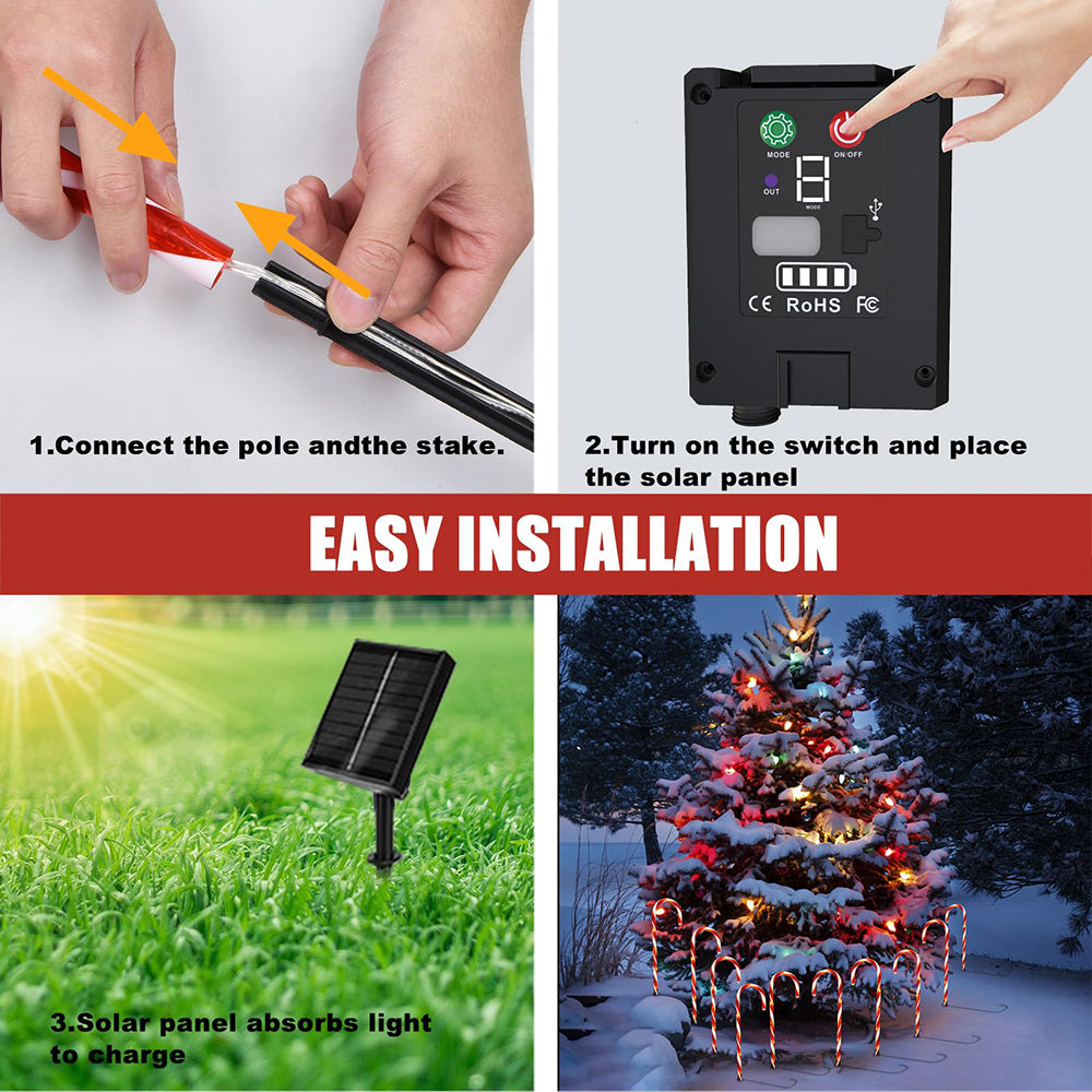 Solar Powered Outdoor Christmas Decorative Lights
