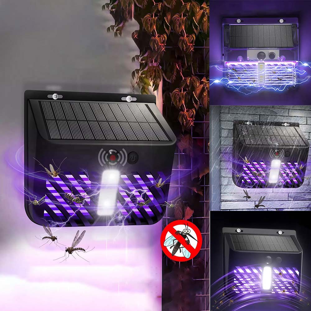 2pack 3-in-1 Solar Power Bug Zapper for Outdoor