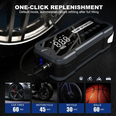 4 in 1 Portable Jump Starter with Air Pump Pro