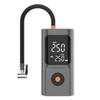 AxiaTool portable air compressor featuring a large dual digital screen for easy pressure monitoring in automotive use.