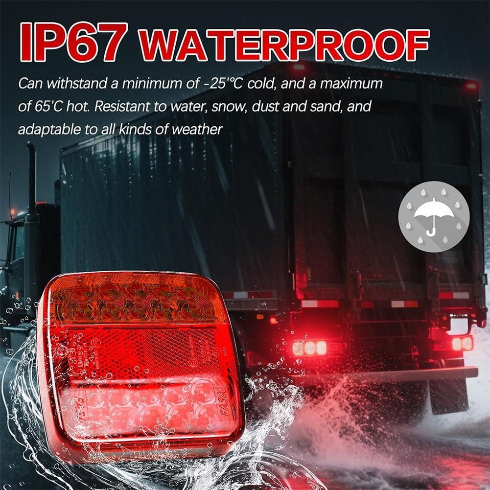 AxiaTool 2025 upgraded waterproof wireless trailer lights with bright LED indicators and durable design for automotive use.