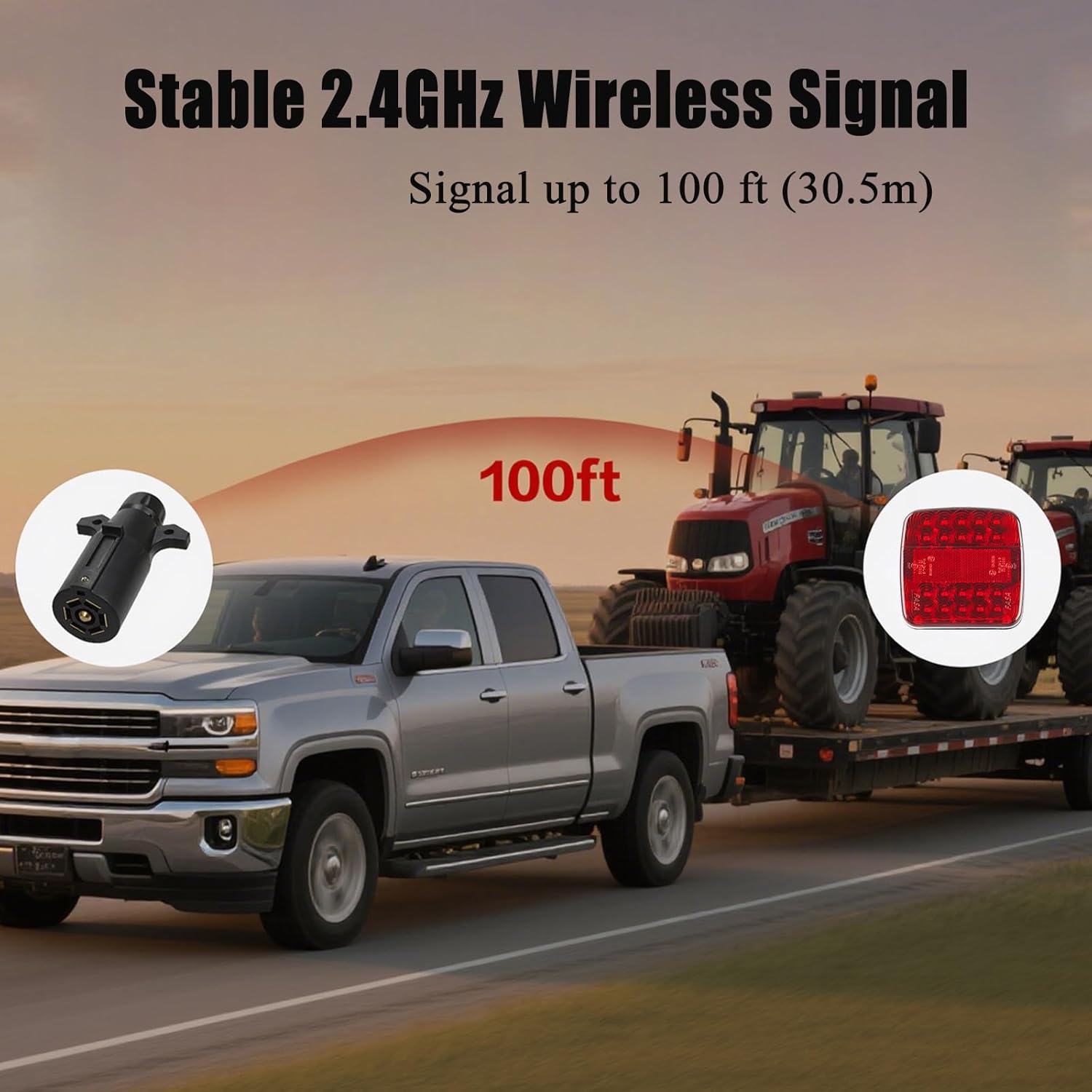 AxiaTool 2025 upgraded waterproof wireless trailer lights with bright LED bulbs and durable housing for outdoor use.