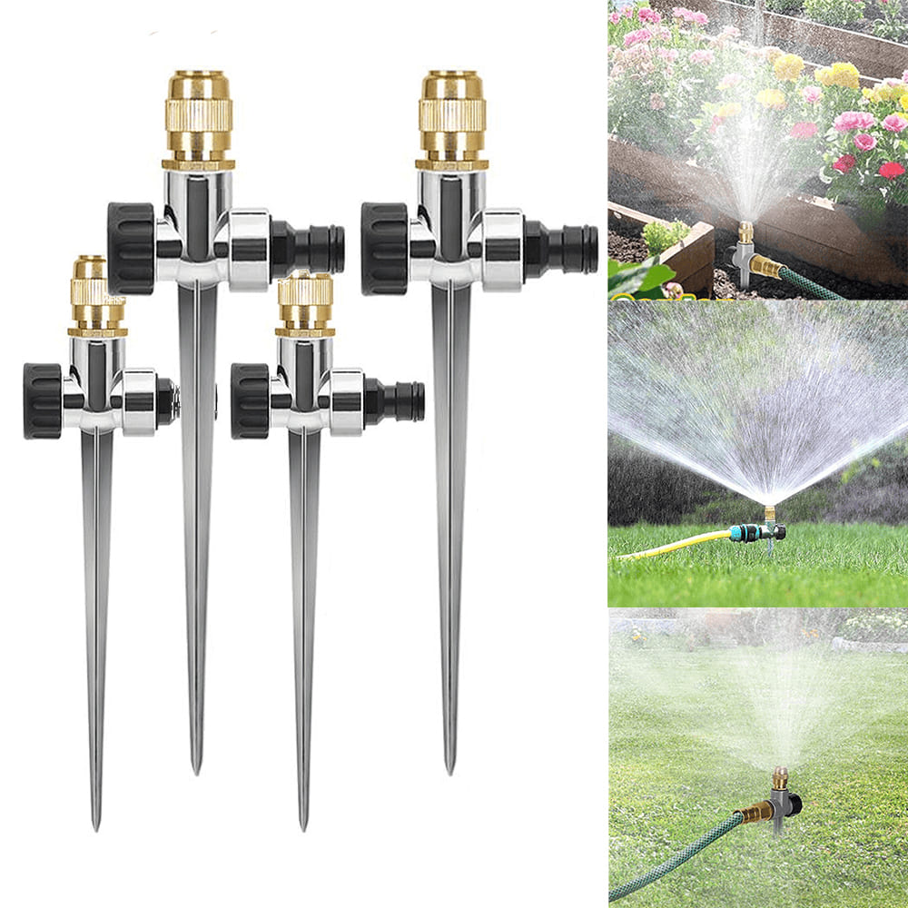 AxiaTool 360° automatic aluminum lawn sprinkler designed for efficient watering in gardens and yards.