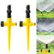 AxiaTool 4 PCS 360° automatic garden water sprinklers in yellow, designed for efficient garden watering.