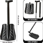 AxiaTool 3-in-1 snow shovel with a 33-inch detachable handle and integrated ice saw, ideal for winter snow removal.