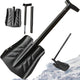 AxiaTool 3-in-1 snow shovel with detachable design and ice saw, showcasing a sturdy blade and comfortable grip.