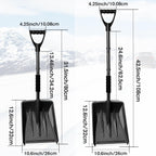 AxiaTool upgraded 3-in-1 snow shovel with detachable design and ice saw, 33 inches long, ideal for winter snow removal.