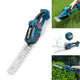 AxiaTool 2 in 1 cordless electric hedge trimmer with a sleek design and dual blade system for efficient gardening.