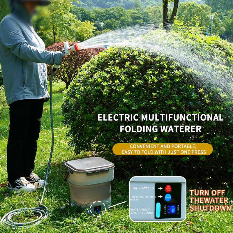 AxiaTool 12L foldable electric sprayer pump kit with ergonomic handle and adjustable nozzle for easy gardening tasks.