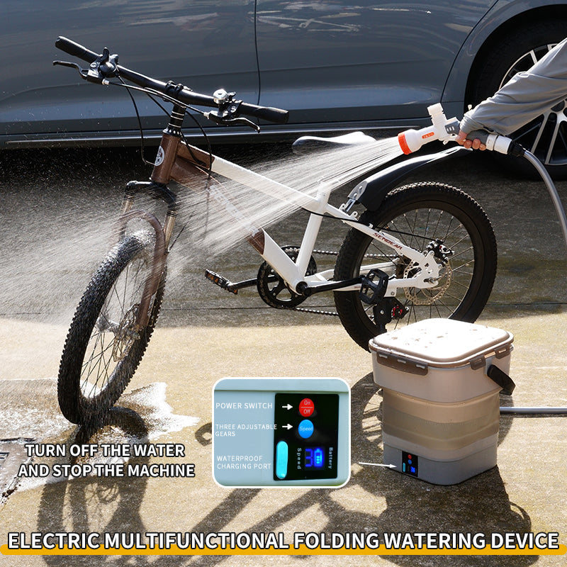 AxiaTool 12L foldable electric sprayer pump kit with adjustable nozzle and ergonomic design for easy garden use.