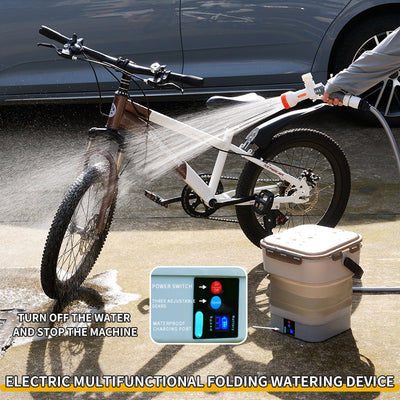 AxiaTool 12L foldable electric sprayer pump kit with adjustable nozzle and ergonomic design for easy garden use.