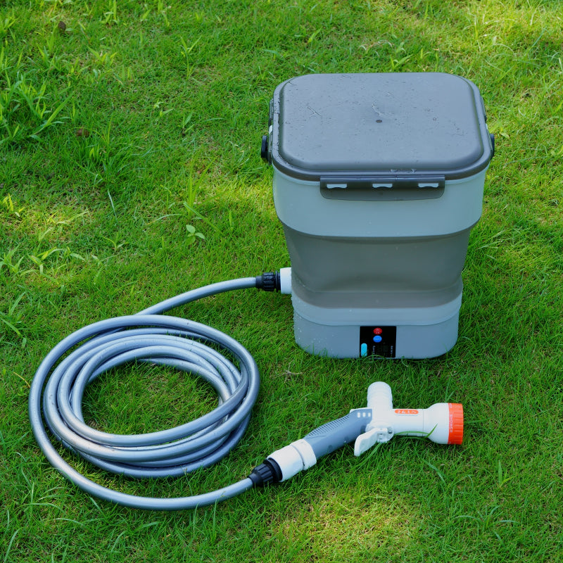 AxiaTool 12L foldable electric sprayer pump kit with adjustable nozzle and ergonomic handle for easy garden use.