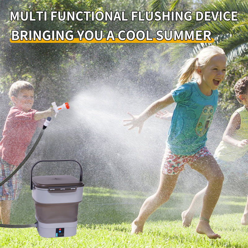 AxiaTool 12L foldable electric sprayer pump kit with adjustable nozzle and ergonomic handle for garden use.