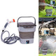 AxiaTool 12L foldable electric sprayer pump kit with adjustable nozzle, ideal for garden watering and pest control.