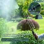 Adjustable folding electric spray backpack by AxiaTool, designed for efficient garden spraying with ergonomic straps.