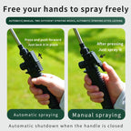 Adjustable folding electric spray backpack by AxiaTool, featuring ergonomic design and large nozzle for easy garden spraying.