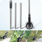 AxiaTool long handle wheel rotary lawn edger designed for precise sidewalk edging and neat garden borders.