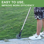 AxiaTool long handle wheel rotary lawn edger designed for precise sidewalk edging and garden maintenance.