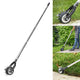 AxiaTool long handle wheel rotary lawn edger with a sturdy blade for precise sidewalk edging in gardens.