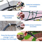 AxiaTool 26FT garden water sprinkler misting system for efficient watering of plants and lawns.