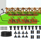 AxiaTool 26FT garden water sprinkler system for misting and watering plants in a lush green garden setting.