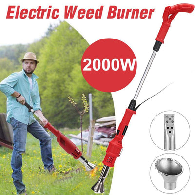 AxiaTool 2 in 1 electric weed burner with five interchangeable heads for efficient garden maintenance.