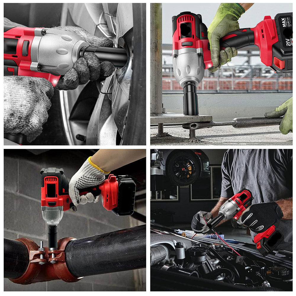 AxiaTool brushless cordless impact wrench with battery, featuring a compact design and ergonomic grip for easy use.