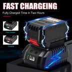 AxiaTool brushless cordless impact wrench with battery, showcasing its ergonomic design and powerful motor for garden tasks.